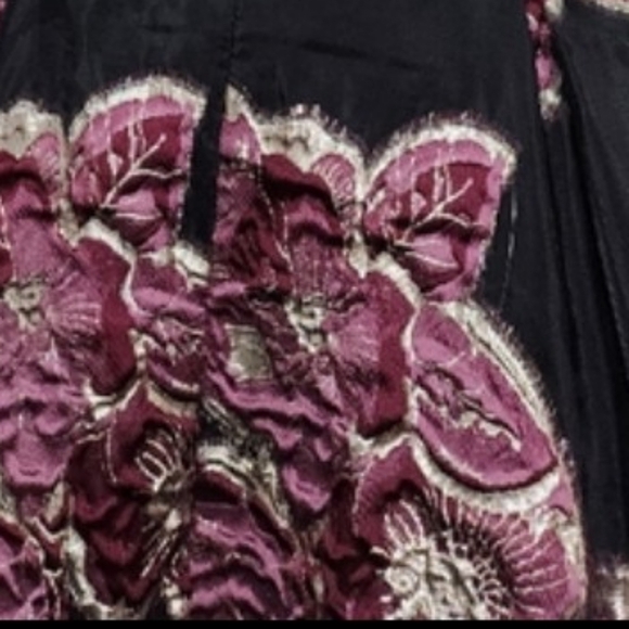 Jovani Black Off the Shoulder Sequin Floral Dress Mother of Bride Flare Luxury - Picture 12 of 16